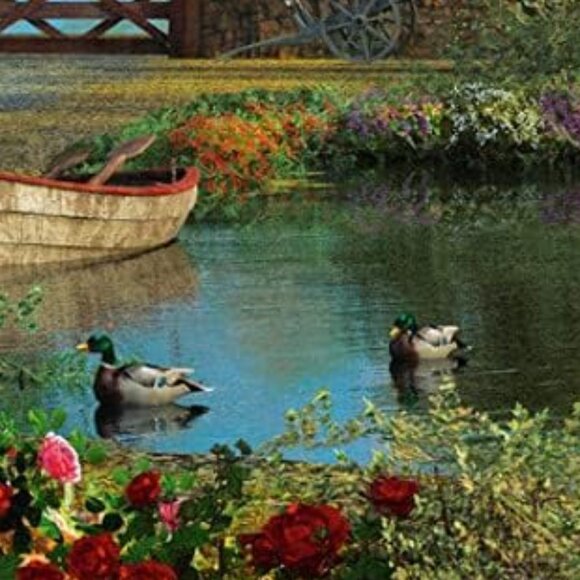 New sealed Ravensburger 300 pcs Large Format Puzzle-Cottage on A Lake - Picture 5 of 14